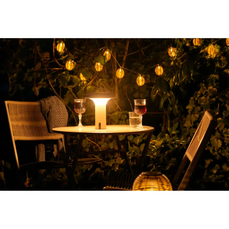 Ramsey LED-Lampe Wiederaufladbar Beige Ø18x21,5 cm IP44 USB-C