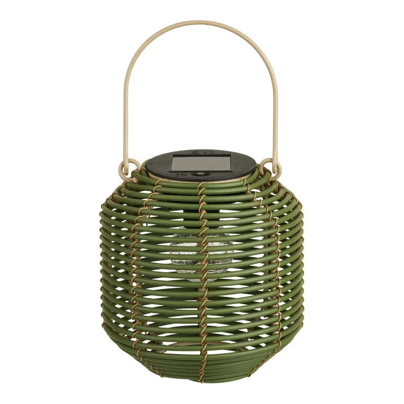 Crewe Laterne Solar-LED Grün Ø15x15,5 cm Wiederaufladbar Umweltfreundlich Grüne Crewe Laterne mit Solarpanel, Ø15x15,5cm. Umweltfreundliche Beleuchtung für gemütliche Abende im Schweizer Garten.