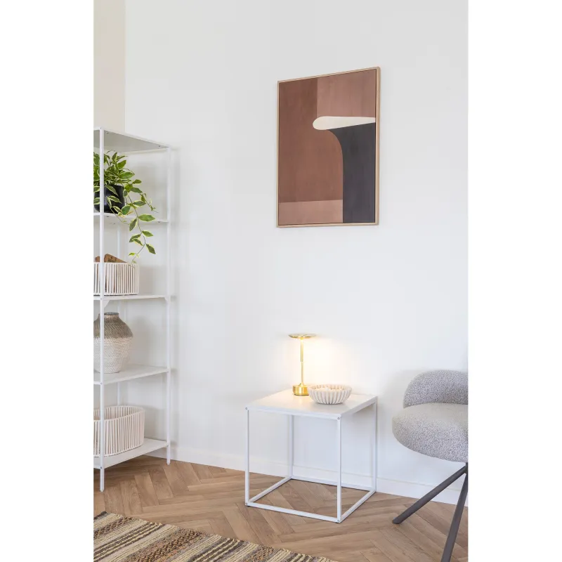 Lyneham Tischleuchte Wiederaufladbar Metall Messing Ø13x28,5 cm LED USB-C
