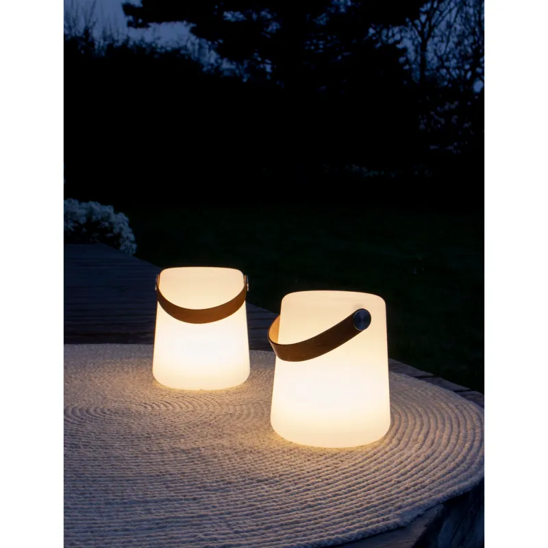Bristol LED-Lampe Tragegurt Weiss Ø17x21 cm Wiederaufladbar