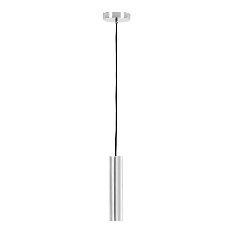 Paris Pendel-Leuchte Metall Silber Ø6x28 cm GU10 Schlanke Paris Pendel-Leuchte aus silbernem Metall, Ø6x28cm. Modernes Design für die Decke im Schweizer Zuhause.