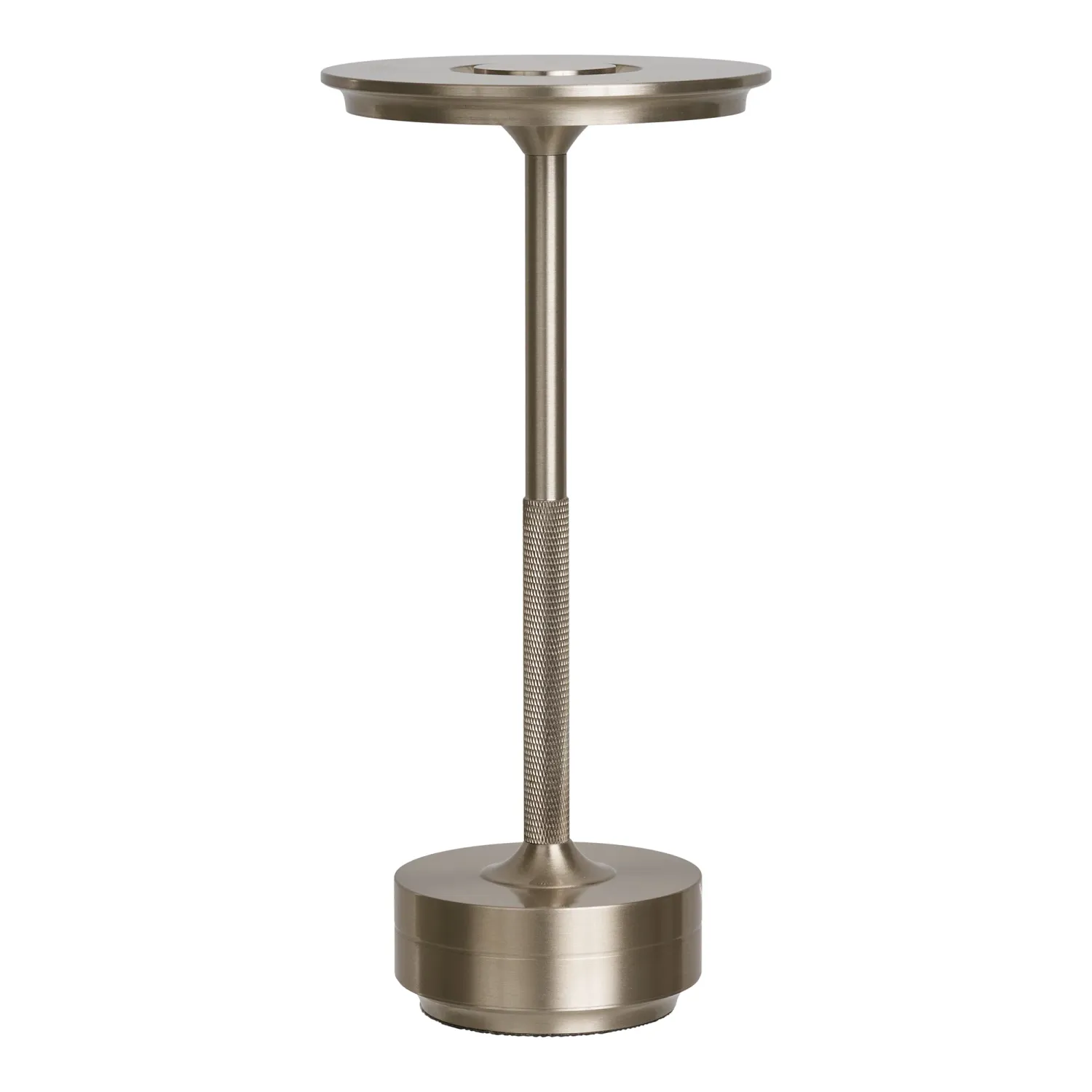 Lyneham Tischleuchte Wiederaufladbar Metall Silber Ø13x28,5 cm LED USB-C Elegante Lyneham Tischleuchte in Silber, Ø13x28,5cm. Wiederaufladbar mit 3 Lichtstufen für Schweizer Wohnräume.