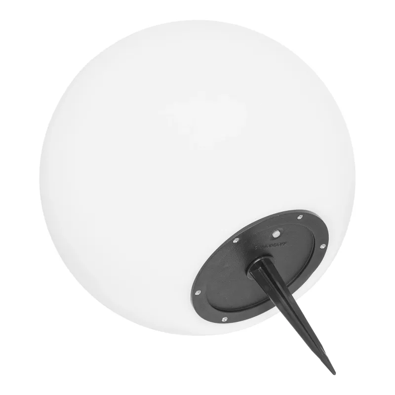 Lifton LED-Lampe Solar-Kugel Weiss Ø25 cm Wiederaufladbar Weisse Lifton LED-Kugel-Lampe mit Solarpanel und Erdspiess, Ø25cm. Nachhaltige Beleuchtung für den Schweizer Garten.
