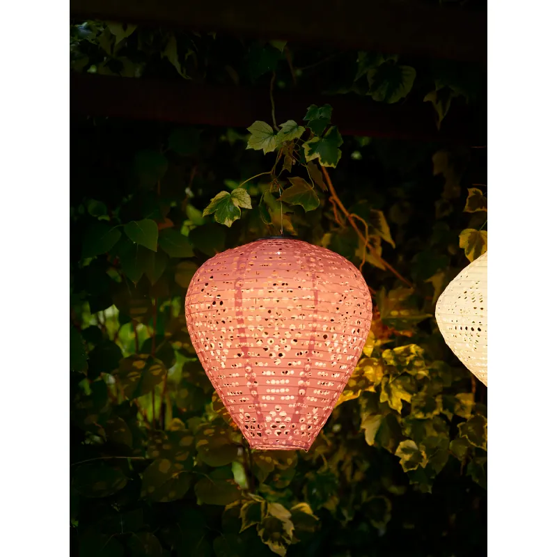 Greatham LED-Laterne Solar-LED Rose Ø30x30 cm Wiederaufladbar