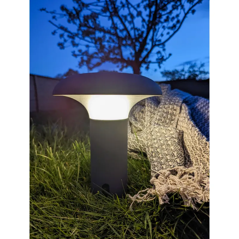Ramsey LED-Lampe Wiederaufladbar Grau Ø17x21 cm USB-Ladestation