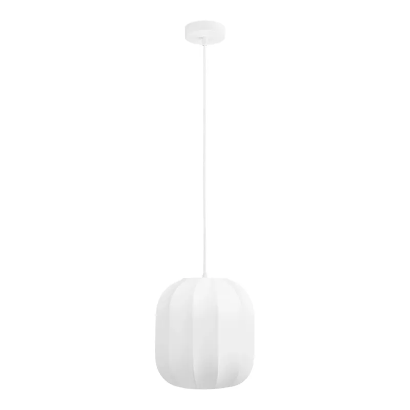 Coventry Pendelleuchte Harz/Metall Weiss Ø25x26 cm E27 Weisse Coventry Pendelleuchte aus Harz/Metall mit gerippter Kugelform, Ø25x26cm. Modernes Design für Schweizer Heime.