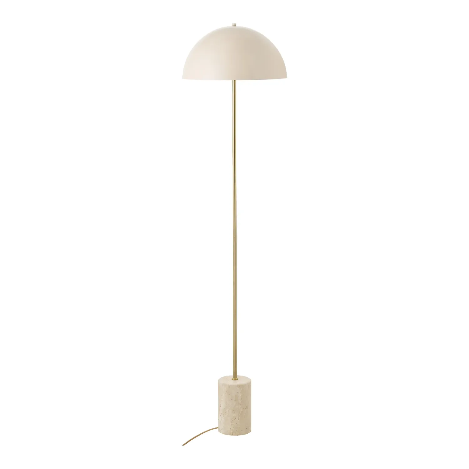 Sheffield Stehlampe Marmor/Metall Beige Ø40x155 cm E27 Beige Sheffield Stehlampe mit Marmorfuss und halbkugelförmigem Schirm, Ø40x155cm. Edles Design für Schweizer Wohnräume.