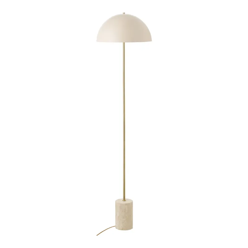 Sheffield Stehlampe Marmor/Metall Beige Ø40x155 cm E27 Beige Sheffield Stehlampe mit Marmorfuss und halbkugelförmigem Schirm, Ø40x155cm. Edles Design für Schweizer Wohnräume.