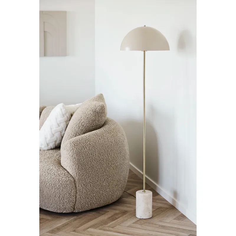 Sheffield Stehlampe Marmor/Metall Beige Ø40x155 cm E27