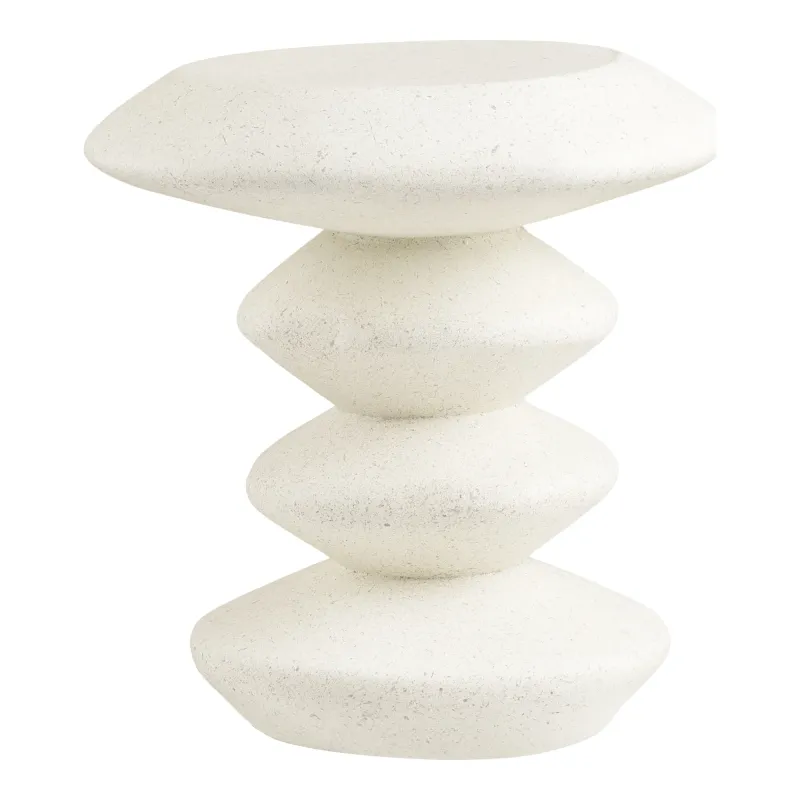 Blackburn Beistelltisch Fiberclay Weiss Organische Form 43x39x45 cm Weisser Blackburn Beistelltisch aus Fiberclay mit gestapelten, organischen Formen. Modernes Design für Schweizer Wohnträume.