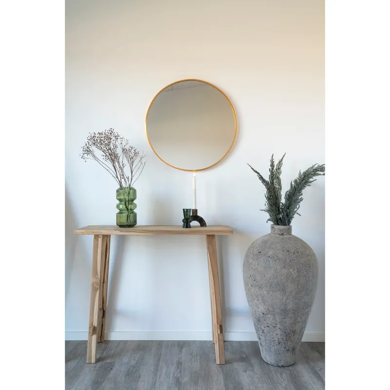 Girona Konsolentisch Teakholz Natur Recycelt 90x30x80 cm