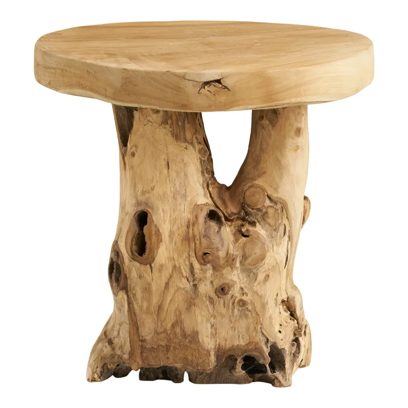 Palena Beistelltisch Teakholz Natur Handgefertigt Ø40x45 cm Runder Palena Beistelltisch aus natürlichem Teakholz, Ø40x45cm. Handgefertigtes Unikat für Schweizer Heime.