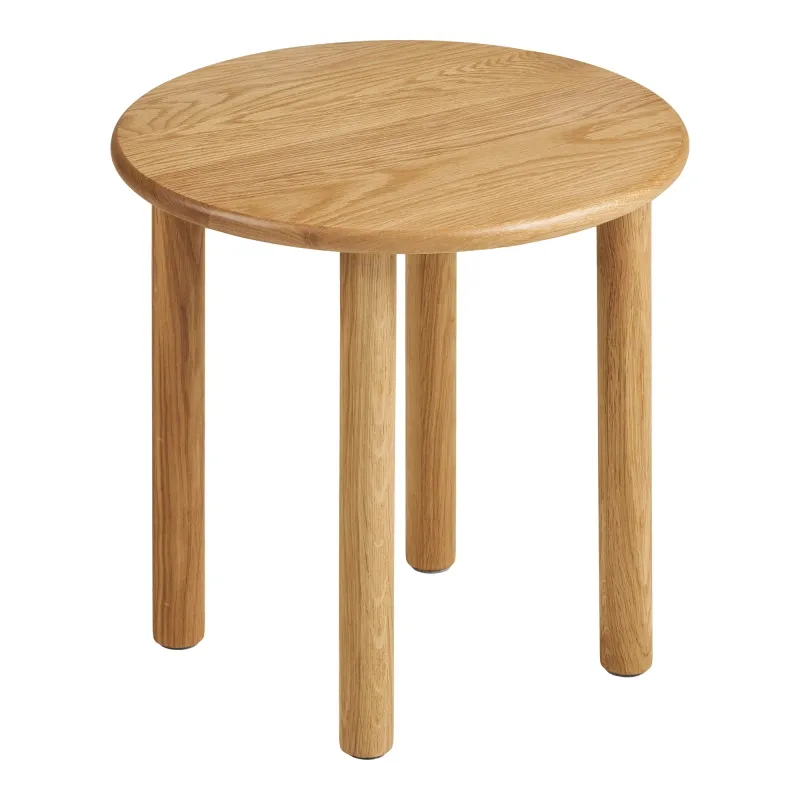 Jena Beistelltisch Eiche Natur Ø40x40 cm Runder Jena Beistelltisch aus heller Eiche mit drei Beinen, Ø40x40cm Natürliches und zeitloses Design für Schweizer Wohnräume