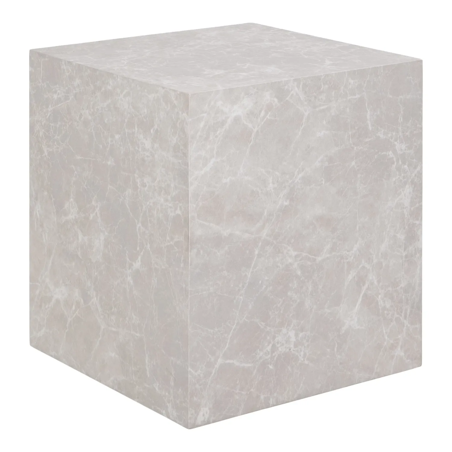 Beistelltisch Prag Marmoroptik Beige Kubisch 40x40x45 cm Kubischer Beistelltisch Prag in beiger Marmoroptik, 40x40x45cm. Stilvolles Design für Schweizer Wohnräume.