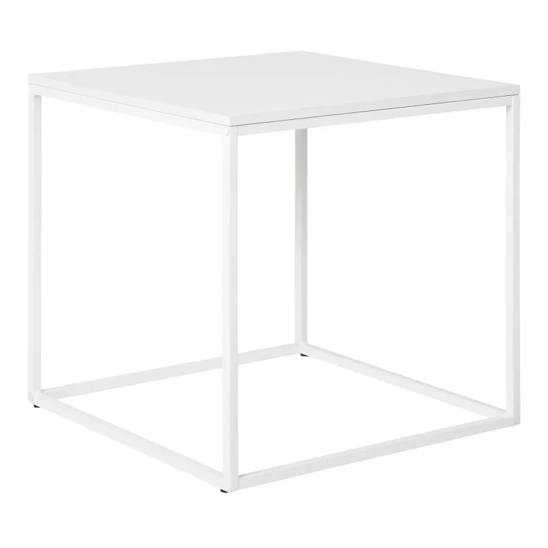 Vita Beistelltisch Weiss Metallgestell 45x45x45 cm Quadratischer Vita Beistelltisch in Weiss mit weissem Metallgestell, 45x45x45cm. Modernes Design für Schweizer Wohnräume.