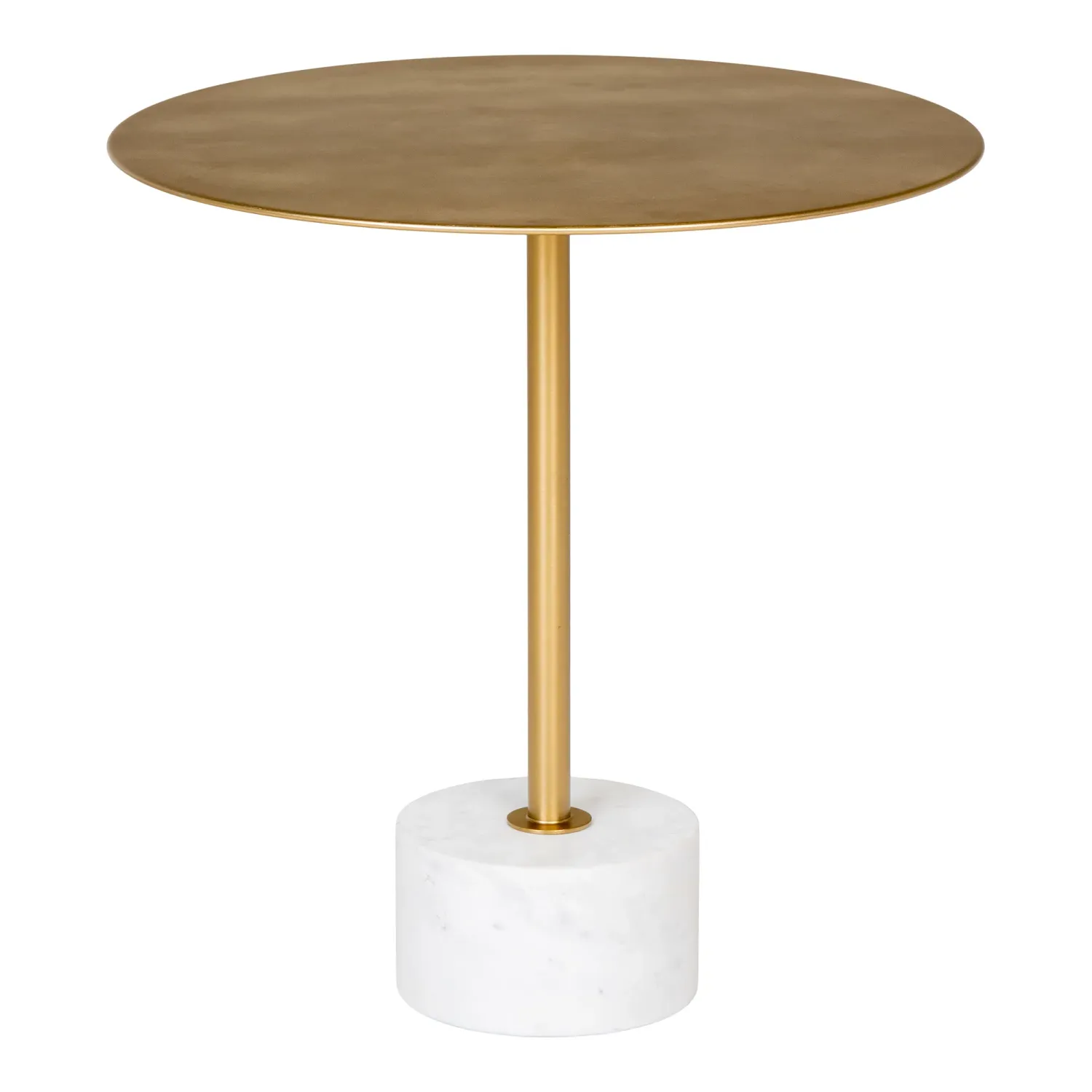 Lecco Beistelltisch Messing/Marmor Ø51x52 cm Lecco Beistelltisch: Messingplatte, weisser Marmorfuss, Ø51x52cm. Modernes Design für Schweizer Wohnräume.