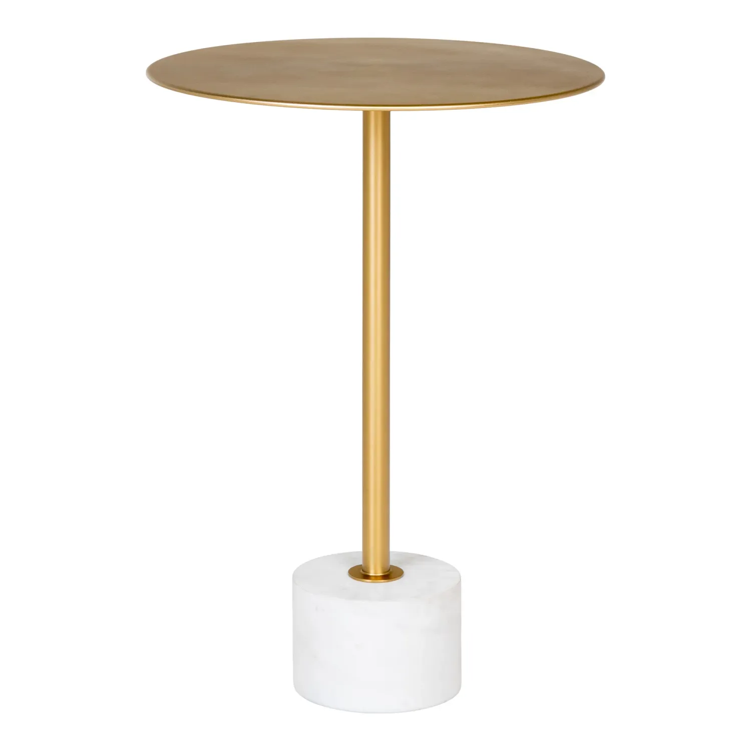 Lecco Beistelltisch Messing/Marmor Ø41x58 cm Lecco Beistelltisch: Messingplatte, weisser Marmorfuss, Ø41x58cm. Modernes Design für Schweizer Wohnräume.