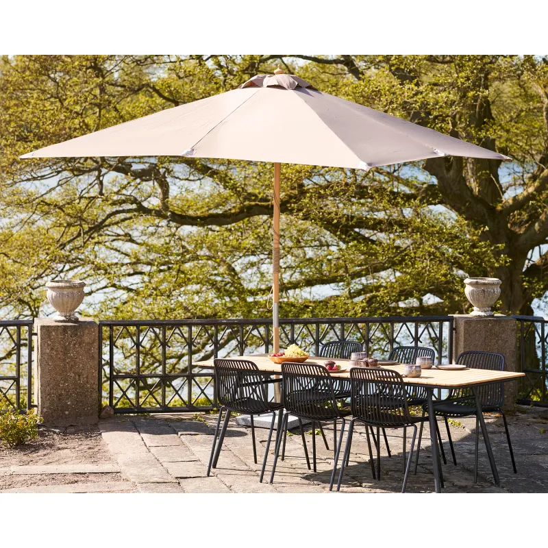 Orlando-Sonnenschirm Holzstange Sand 300x300 cm Luxus