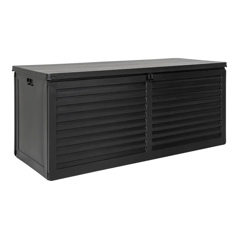 Dubrovnik Kissenbox, schwarz, Kunststoff, 146,5x61x64,5cm, 490L. Praktisch für Schweizer Gärten.