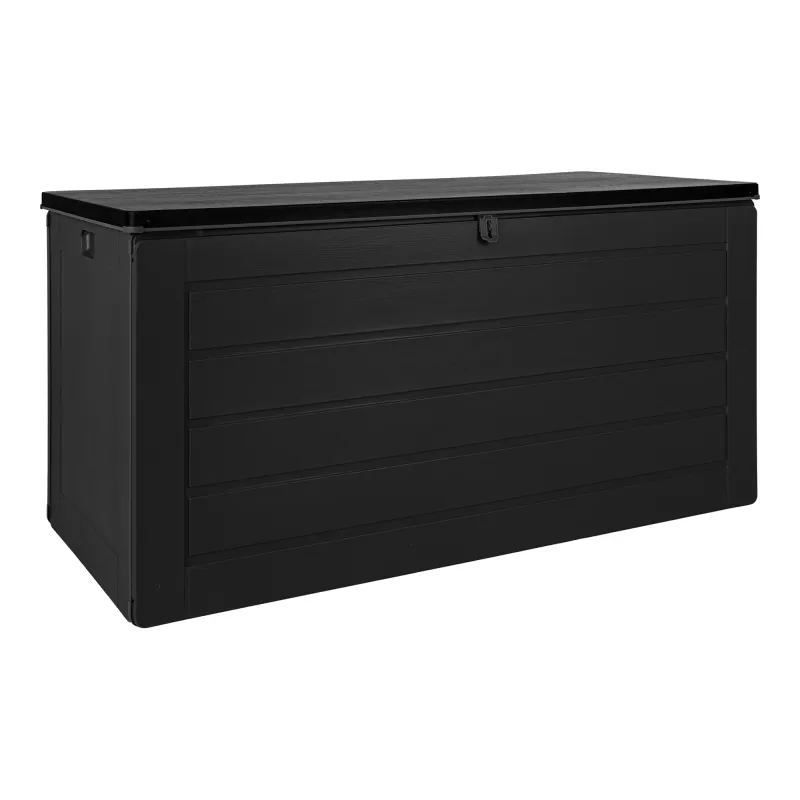 Dubrovnik Kissenbox Garten Kunststoff Schwarz 490L 146,5x61x64,5 cm
