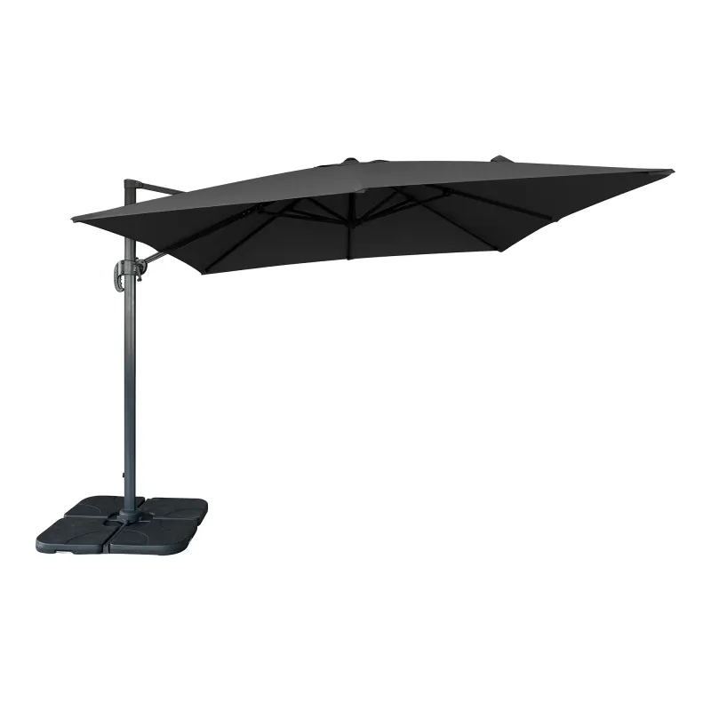 Baza Sonnenschirm Hängeschirm Aluminium Schwarz 295x295 cm
