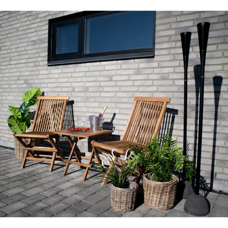 Bilbao Beistelltisch Klappbar Teakholz Natur 50x50x50 cm