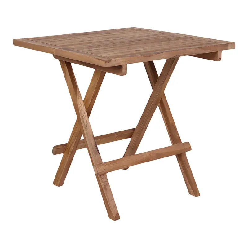 Bilbao Beistelltisch Klappbar Teakholz Natur 50x50x50 cm Quadratischer Bilbao Beistelltisch, Teakholz, natur, 50x50x50cm. Klappbar für Schweizer Gärten.