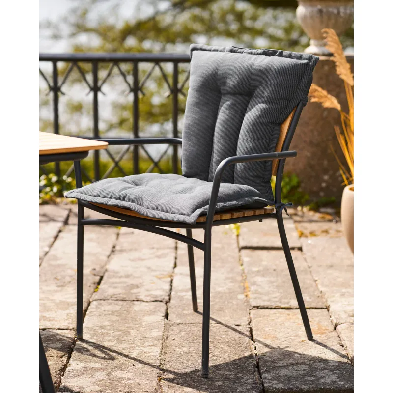 Cleveland Stuhlkissen Schwarz Polyester 45x51,5x5 cm