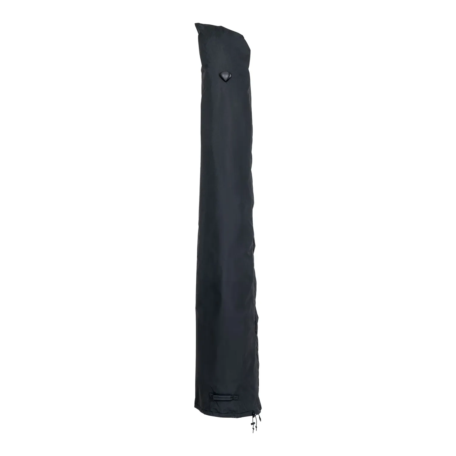 Luxushülle Schutzhülle Sonnenschirm Polyester Schwarz Wasserabweisend H225 x Ø35/55 cm Luxuriöse Schutzhülle für Sonnenschirme, schwarz, wasserabweisend, 225cm hoch. Optimaler Schutz für Schweizer Sonnenschirme.
