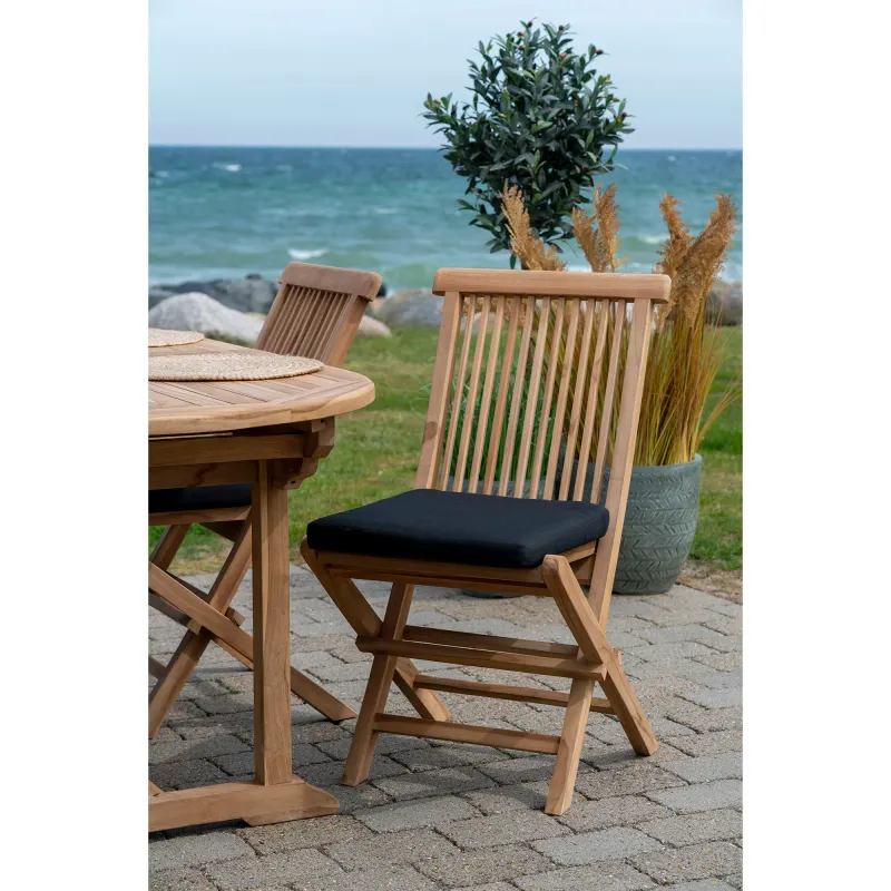 Alture Stuhlkissen Polster Schwarz Polyester 37x42x5 cm