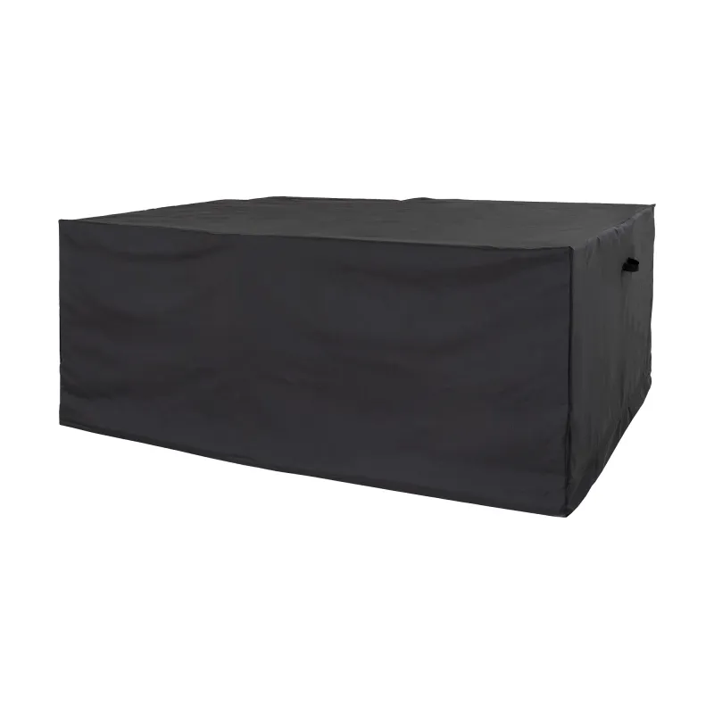Luxushülle Abdeckung für Tisch und 4 Stühle Polyester Schwarz Wasserabweisend Luxuriöse Abdeckung für 4 Stühle, schwarz, wasserabweisend, 180x155x95cm. Schutz für Schweizer Gartenmöbel.