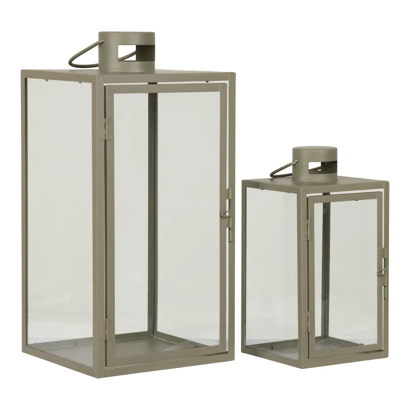 Korfu-Laternen 2er-Set Metall/Glas Grün 2er-Set Korfu-Laternen, Metall/Glas, grün. Stimmungsvolle Beleuchtung für Schweizer Zuhause.