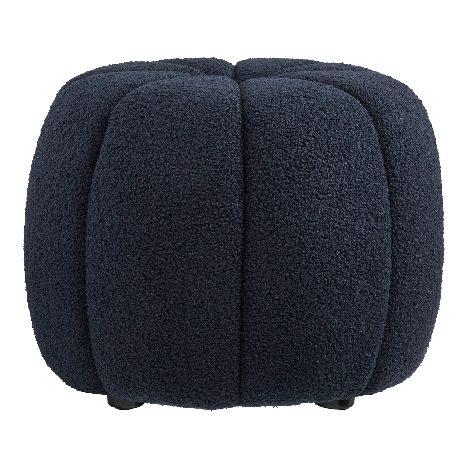 Paisley-Pouf Marineblau Teddy Ø48x38 cm Paisley-Pouf, marineblau, Teddy-Stoff, ø48x38cm. Gemütlich für Schweizer Zuhause.