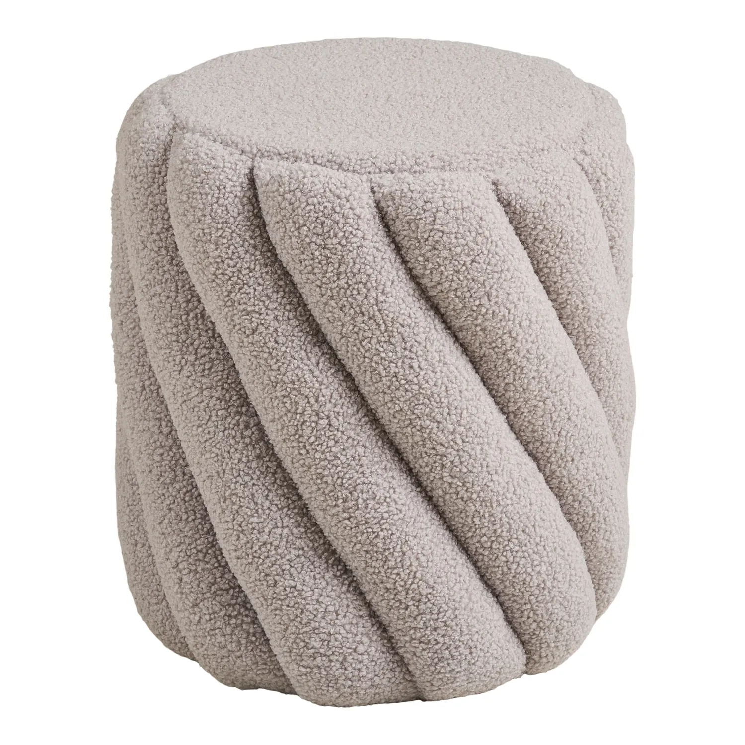 Sana Pouf Teddy Grau Ø38x40 cm Sana Pouf, grau, Teddy-Stoff, ø38x40cm. Gemütlich für Schweizer Zuhause.