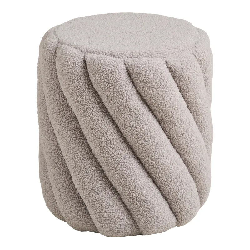Sana Pouf Teddy Grau Ø38x40 cm Sana Pouf, grau, Teddy-Stoff, ø38x40cm. Gemütlich für Schweizer Zuhause.