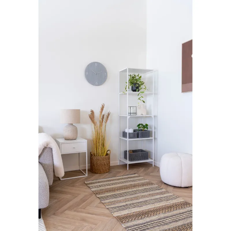 Paisley-Pouf Cremeweiss Teddy Ø48x38 cm