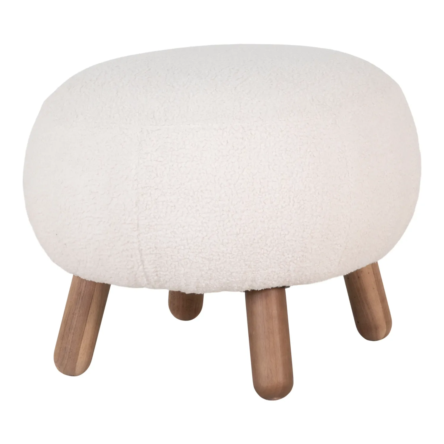 Savona Fussstütze Kunstlammfell Weiss Walnussoptik 56x47x41,5 cm Savona Fussstütze, weiss, Kunstlammfell, Walnussoptik-Beine, 56x47x41,5cm. Gemütlich für Schweizer Zuhause.