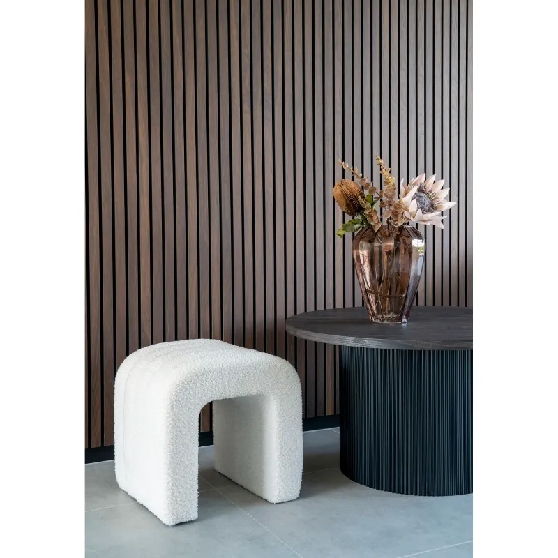 Colma Pouf Teddy Weiss 42x41x36 cm