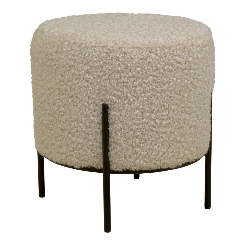 Alford Pouf Teddy Graubraun Schwarz Metallbeine 35,5x37 cm Alford Pouf, graubraun, Kunstlammfell, schwarze Metallbeine, 35,5x37cm. Gemütlich für Schweizer Zuhause.