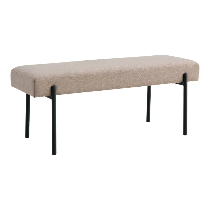 Swindon Bank Stein Polyester Schwarz Beine 100x36x42,5 cm Swindon Bench, steinfarben, Polyester, schwarze Beine, 100x36x42,5cm. Stilvoll für Schweizer Zuhause.