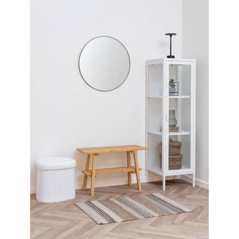 Glutbank, Sitzbank Bambus Natur 70x28x45 cm