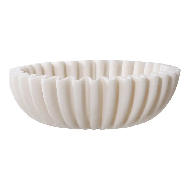 Schüssel Bowl Deko-Schale Polyresin Beige Ø20x6,5 cm