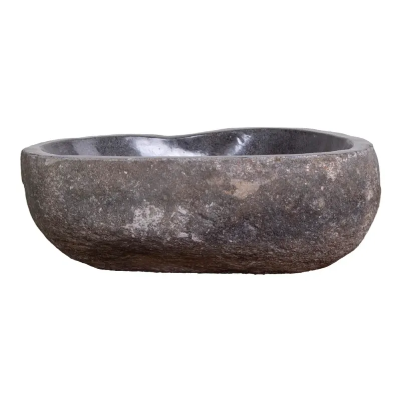 Donau-Flussstein-Lavabo Waschbecken Naturstein Handgefertigt Donau-Flussstein-Lavabo, Waschbecken, Naturstein, 35x40x15cm. Einzigartig für Schweizer Badezimmer.