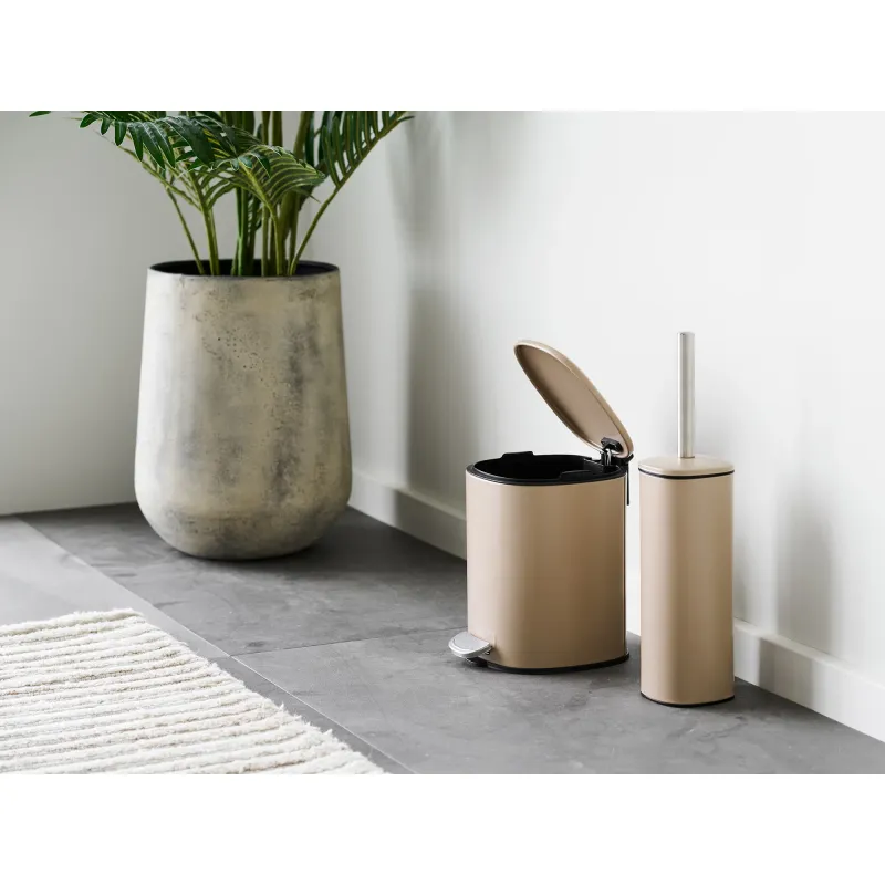 Lodi Toilettenbürste Metall Beige 9x9x39 cm