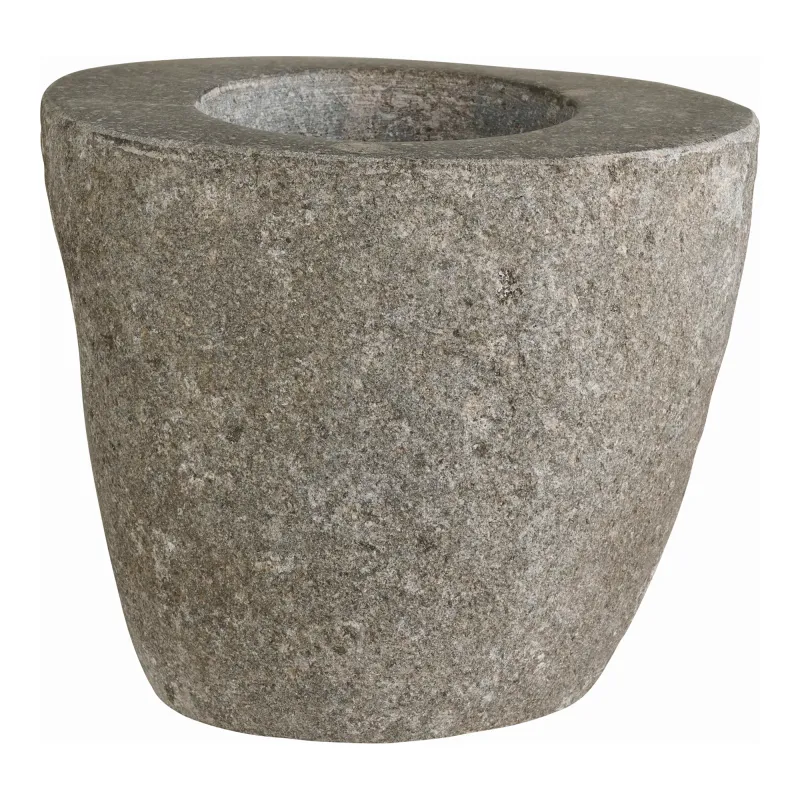 Gara Aufbewahrungsbecher Flussstein Naturstein Handgefertigt Gara Aufbewahrungsbecher, Flussstein, Naturstein, 9x10,5x10cm. Einzigartig für Schweizer Zuhause.