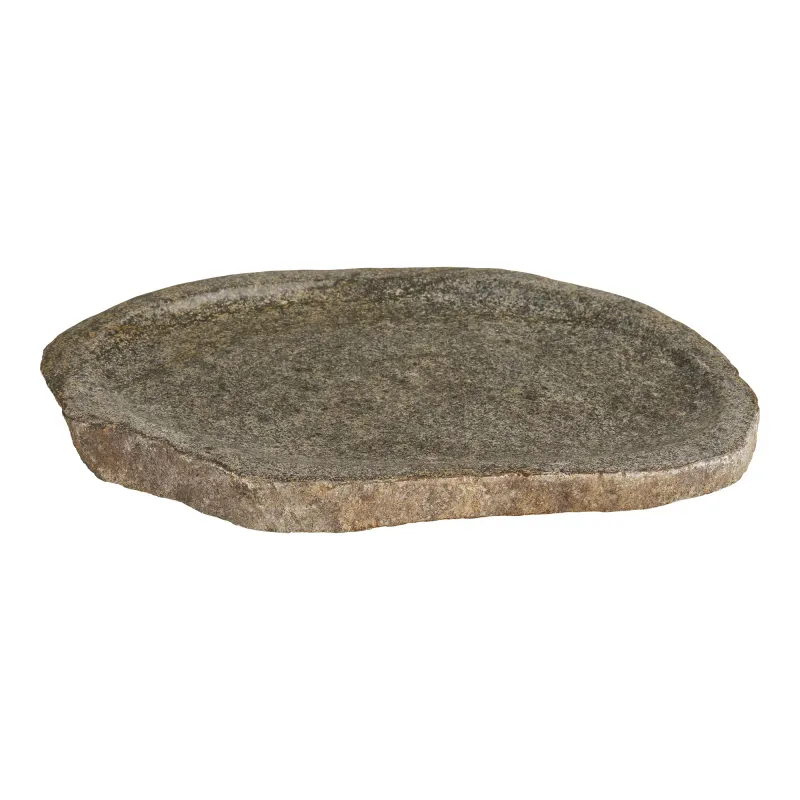 Bad-Tablett, Ablage, Schale aus Flussstein Naturstein Handgefertigt Bad-Tablett, Flussstein, Naturstein, 30x25x3cm. Einzigartig für Schweizer Badezimmer.