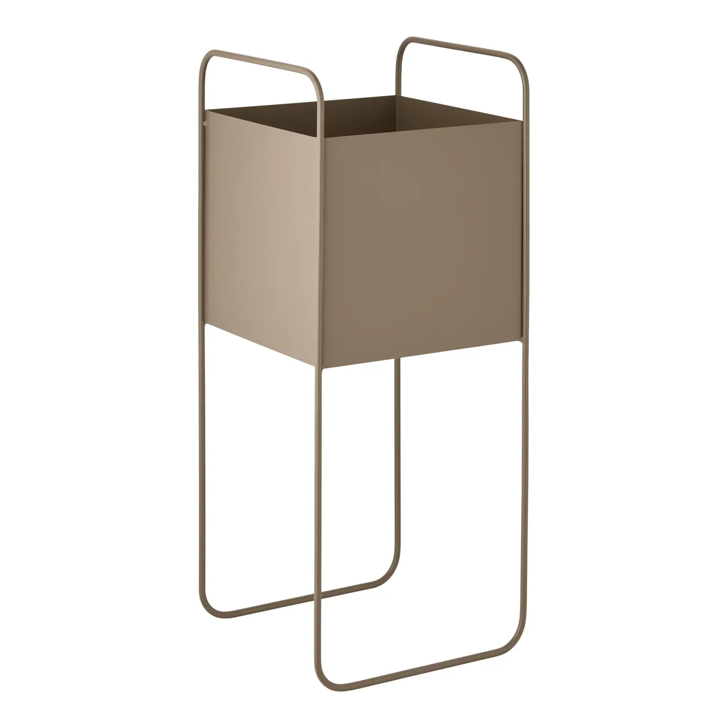 Blumentopf Blumenständer Stahl Braun 22,5x22,5x54 cm Blumentopf, Blumenständer, Stahl, braun, 22,5x22,5x54cm. Modern für Schweizer Zuhause.