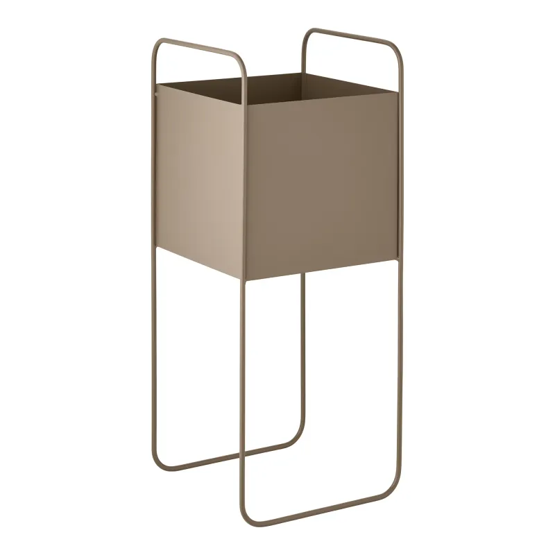 Blumentopf Blumenständer Stahl Braun 22,5x22,5x54 cm Blumentopf, Blumenständer, Stahl, braun, 22,5x22,5x54cm. Modern für Schweizer Zuhause.