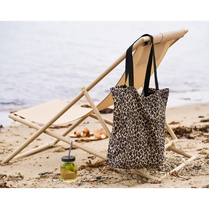 Ava Tragetasche Leopardenmuster Polyester/Baumwolle 35x39 cm