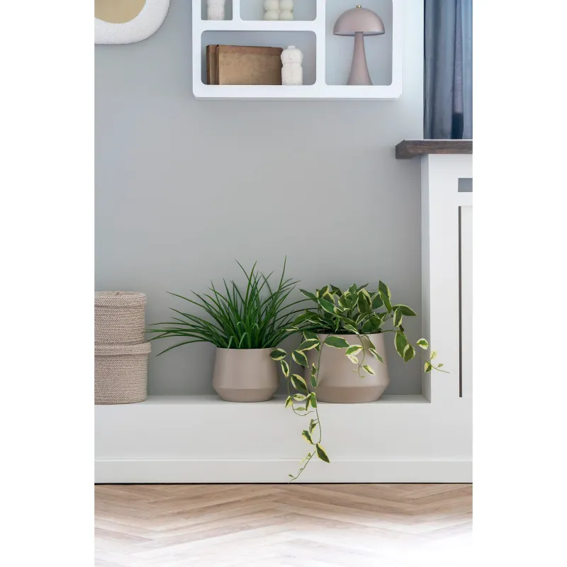 Trofa Blumentopf 2er-Set Stahl Sandfarben
